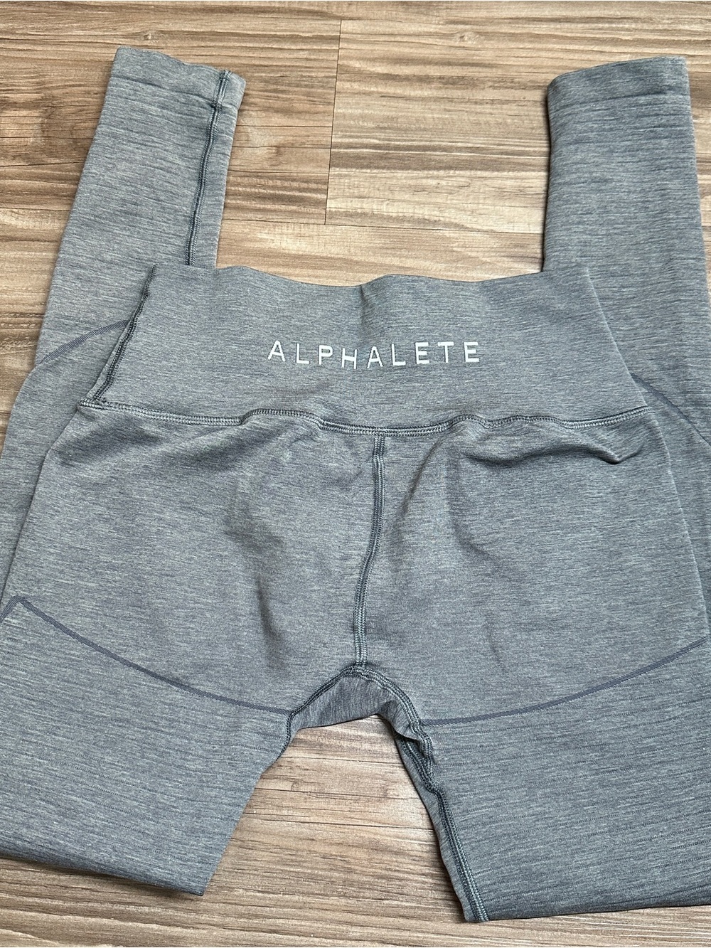 Alphalete Womens Heather Gray Seamless Leggings M
